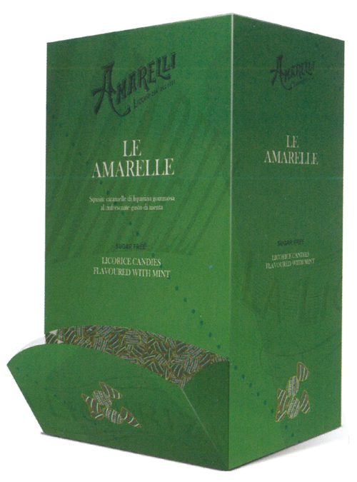 DISPLAY AMARELLE SUGAR-FREE. LIQUIRIZIE GOMMOSE DAL GUSTO FRESCO GR 600 - 270 PZ INCARTATE SINGOLARMENTE
