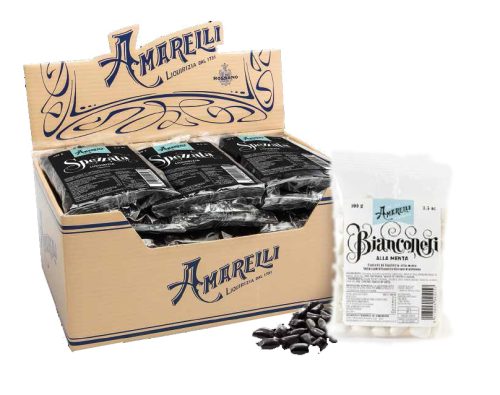 BIANCONERI - CONFETTI BIANCHI CON ANIMA DI LIQUIRIZIA ALLA MENTA 10X100 GR