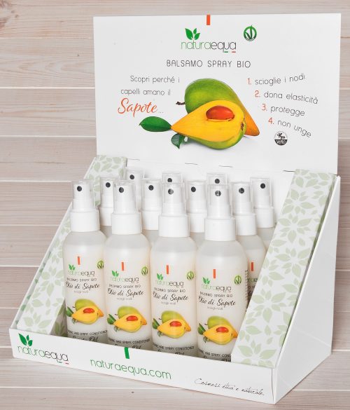 ESPOSITORE BALSAMO SPRAY SCIOGLINODI OLIO DI SAPOTE BIO 150 ML (12PZ)
