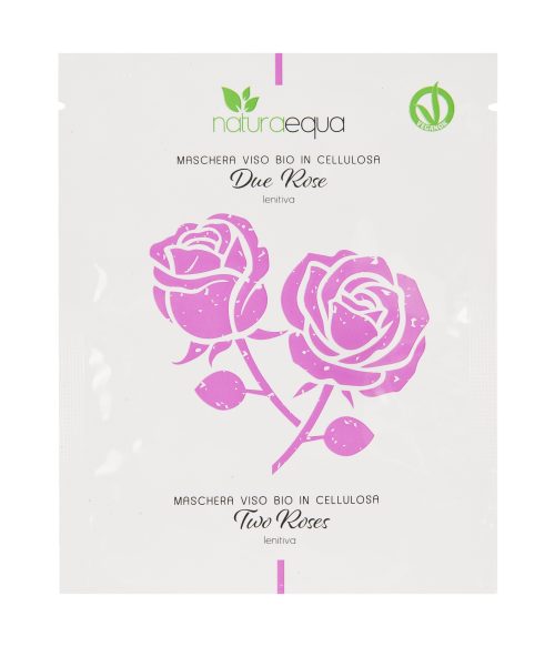 MASCHERA VISO BIO LENITIVA IN CELLULOSA DUE ROSE 6 PZ