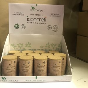 ESPOSITORE DEODORANTI ALLUME DI POTASSIO 12 PZ