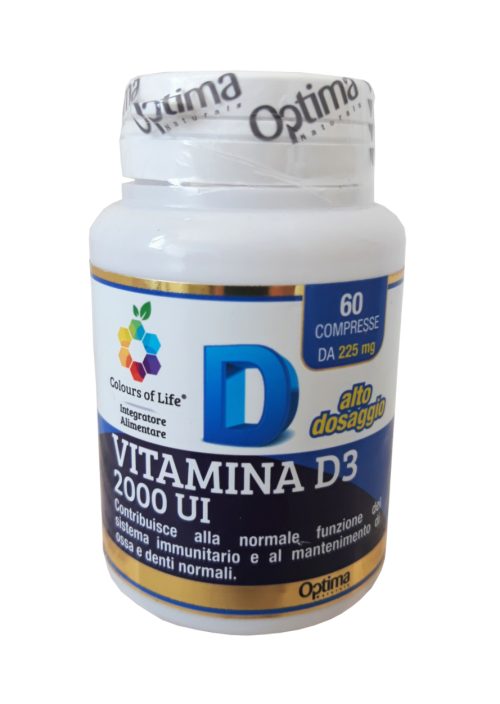 Vitamina D3 2000 UI, 60 compresse, 225 mg