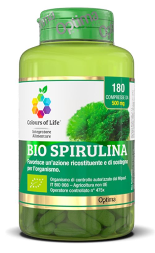Bio Spirulina, 180 compresse, 500mg