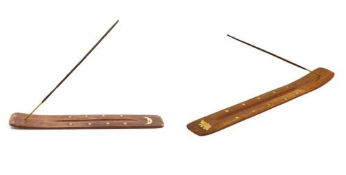 BRUCIA INCENSO IN LEGNO DECORATI 26X4 CM