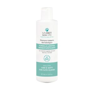 SHAMPOO-BALSAMO DERMATOLOGICO CANI E GATTI 2 IN 1, PH 6,5. CUT3E GRASSA O CON SCAGLIE