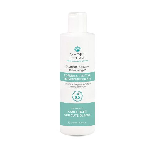 SHAMPOO-BALSAMO DERMATOLOGICO CANI E GATTI 2 IN 1, PH 6,5. CUT3E GRASSA O CON SCAGLIE