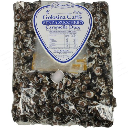 CARAMELLE ROSSELLA GOLOSINA SENZA ZUCCHERO CONFEZIONE DA 1 KG CAFFÈ