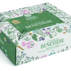 TISANE DEL BENESSERE BIO - SCATOLA IN CARTONE 4 GUSTI 40 FILTRI