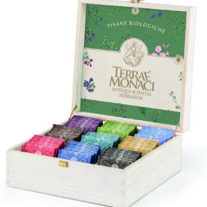 TISANE DEL BENESSERE BIO - SCATOLA IN LEGNO 9 GUSTI 90 FILTRI