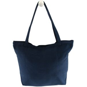 Borsa GALLIPOLI misura large in cotone naturale blue navy 49cm x 32cm x 16cm