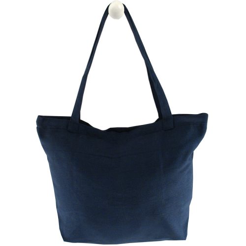 Borsa GALLIPOLI misura large in cotone naturale blue navy 49cm x 32cm x 16cm