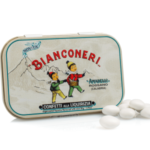 BIANCONERI - LIQUIRIZIA MENTA C/ZUC - SC. LATTA 12X50 GR