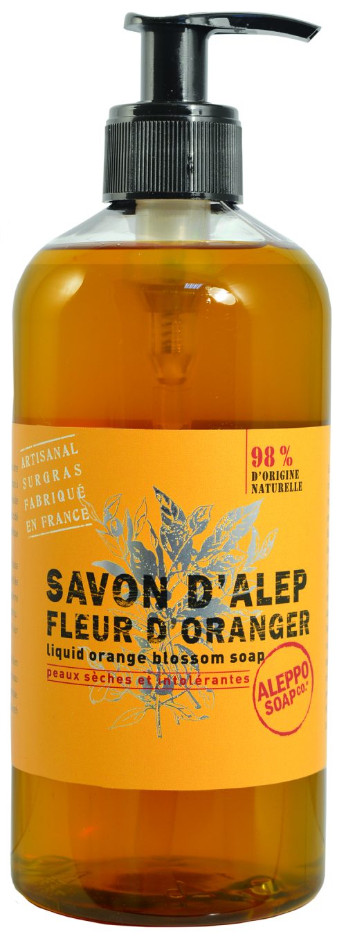 SAPONE DI ALEPPO LIQUIDO FIORI DI ARANCIO 500 ML
