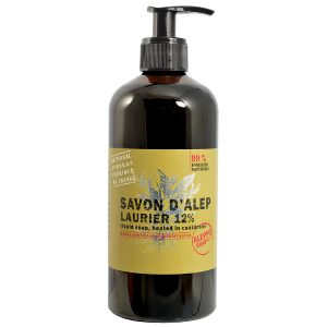 SAPONE DI ALEPPO LIQUIDO ALLORO 12% 500 ML