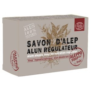 SAPONE DI ALEPPO REGOLATORE SUDORAZIONE ALLA PIETRA DI ALLUME ECOCERT 150 GR