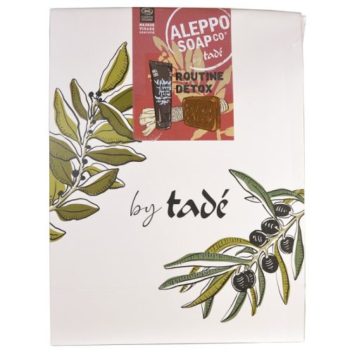 COFANETTO ROUTINE DETOX CON MASCHERA + SAPONE DI ALEPPO  20% + MINI FOUTA