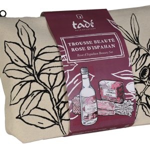 TROUSSE IN COTONE ROSA - ACQUA PROFUMATA 240 ML - SAPONETTA 100 GR - MINI FOUTA