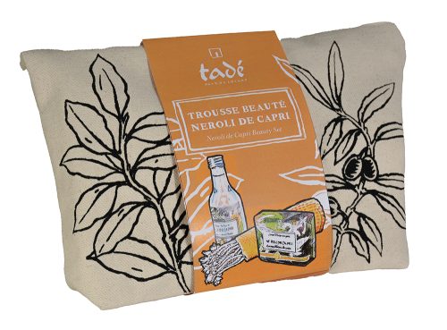 TROUSSE IN COTONE NEROLI - ACQUA PROFUMATA 240 ML - SAPONETTA 100 GR - MINI FOUTA