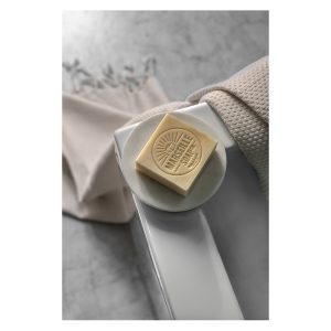 PORTA SAPONE IN MARMO BIANCO TONDO