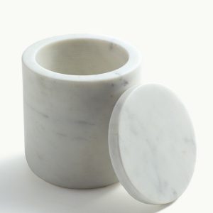 SCATOLA IN MARMO BIANCO TONDA