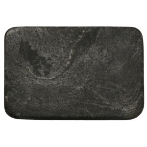 PORTA SAPONE IN ARDESIA NERA 13X9 CM
