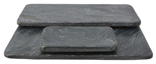VASSOIO IN ARDESIA NERA 25X25 CM