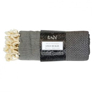 MINI FOUTA DA BAGNO IN COTONE ORGANICO NERA