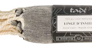MINI FOUTA PER OSPITI IN COTONE ORGANICO NERO