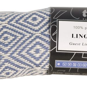 MINI FOUTA PER OSPITI IN COTONE ORGANICO BLU MEDITERRANEO
