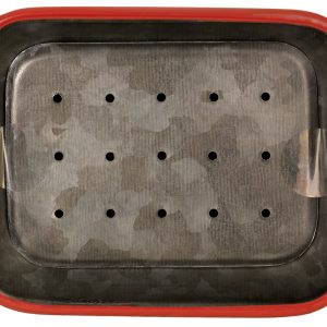 PORTA SAPONE SMALTATO ROSSO/NERO