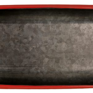 PORTA SAPONE PIATTINO SMALTATO ROSSO/NERO