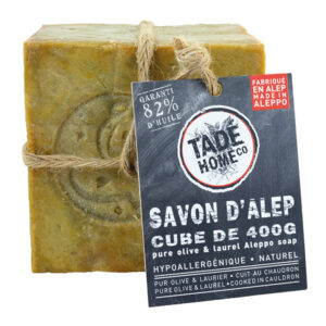 SAPONE DI ALEPPO CUBO CON CORDA 400 GR