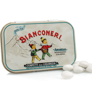 BIANCONERI - LIQUIRIZIA MENTA C/ZUC - SC. LATTA 12X50 GR