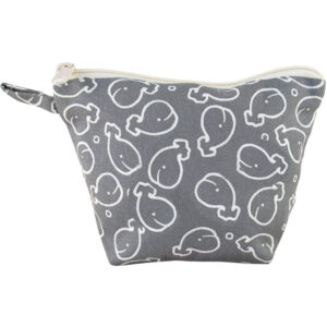 Beauty Case VENEZIA misura Small in cotone naturale balene 25cm x 17cm x 9cm