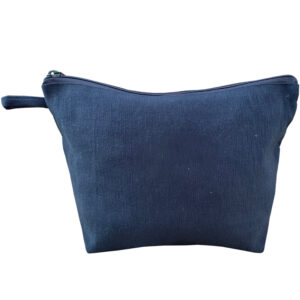 Beauty Case CAPRI misura medium cotone naturale blue navy 28cm x 20cm x 10cm