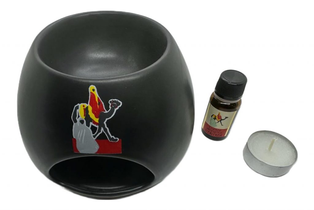ERITREA BRUCIATORE IN CERAMICA CON ESSENZA 10 ML E CANDELA
