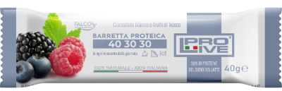 PROLIVE CIOCCOLATO BIANCO E FRUTTI DI BOSCO 40 GR