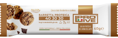 PROLIVE CIOCCOLATO FONDENTE E COOKIES 40 GR