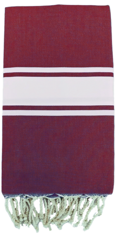 Telo Fouta Classica Amalfi Bordeaux 100x200cm 380g