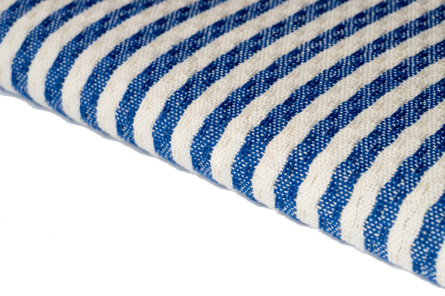 Telo Fouta riga larga Positano Cobalto 100x200cm 380g