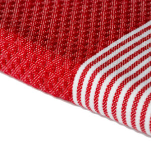 Telo Fouta riga stretta Tropea  Rosso 100x200cm 380g