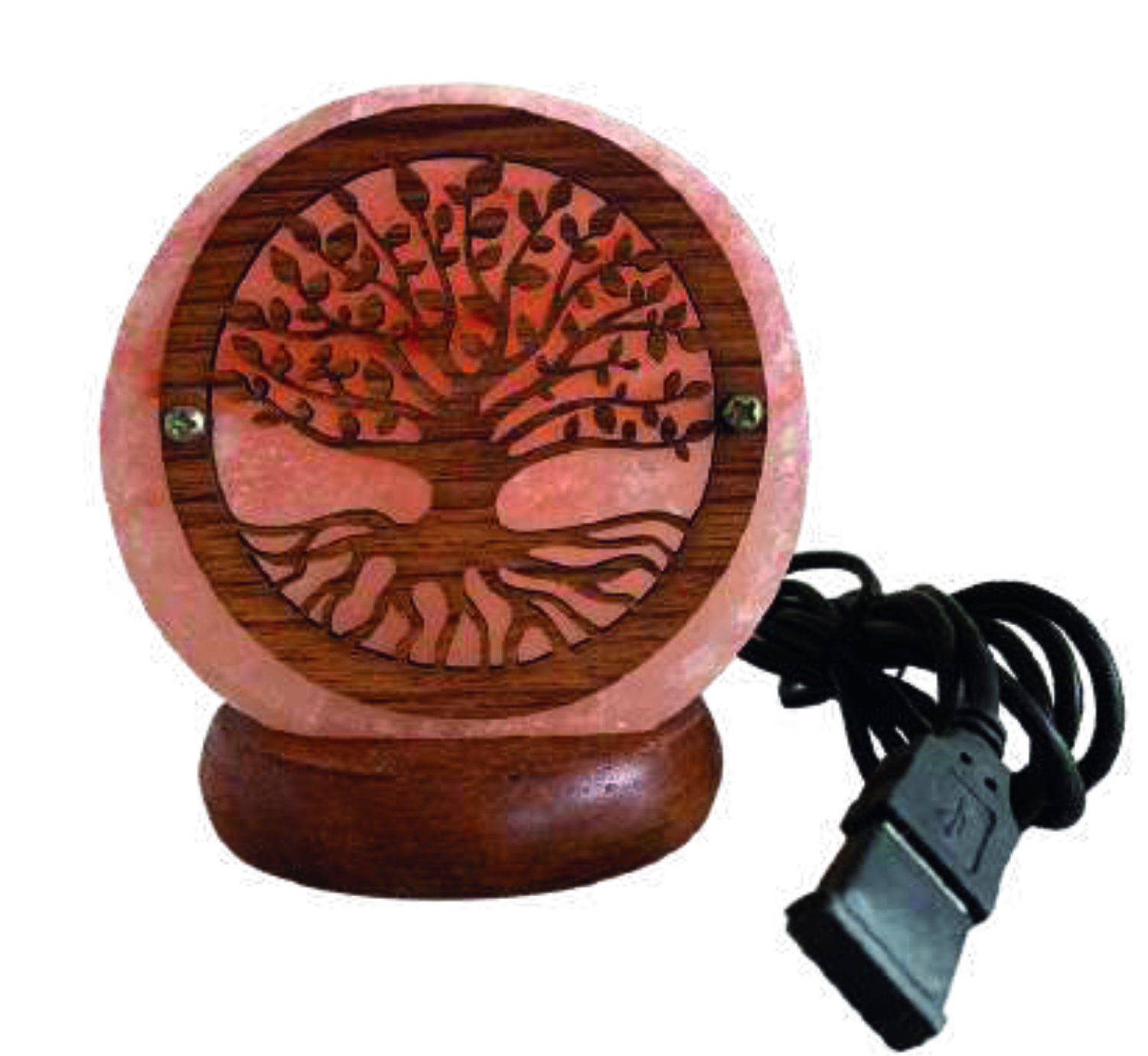 LAMPADA USB SALE HIMALAYANO SFONDO ALBERO DELLA VITA