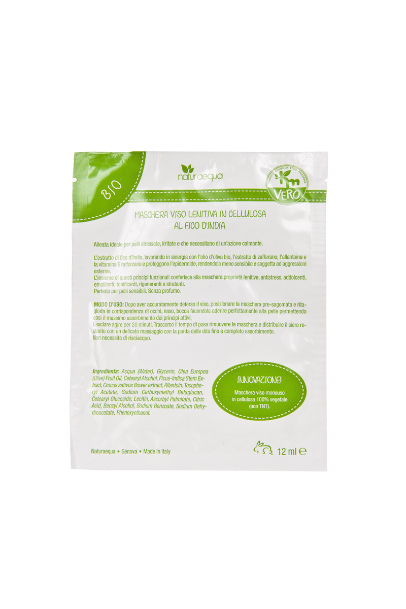 MASCHERA VISO LENITIVA IN CELLULOSA FICO D’INDIA 6 PZ (IN ESAURIMENTO)