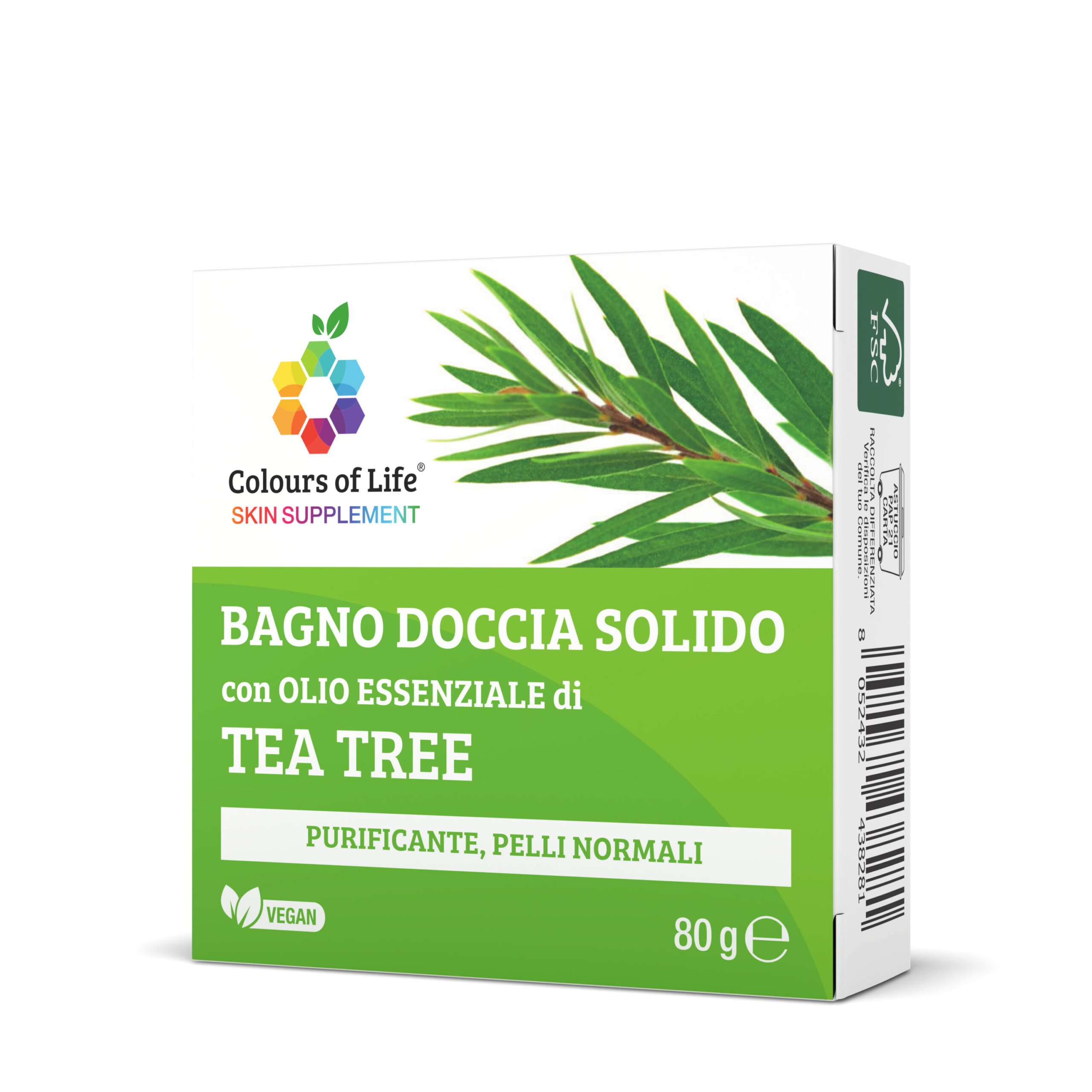 Bagnodoccia Solido Tea Tree, 80 gr