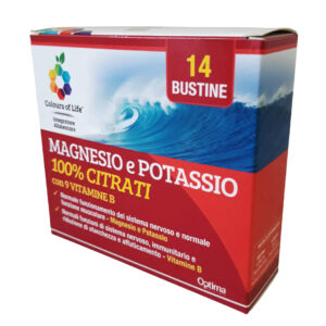 Magnesio e Potassio 100 Citrati + 9 Vitamine B - 14 bustine