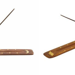 BRUCIA INCENSO IN LEGNO DECORATI 26X4 CM