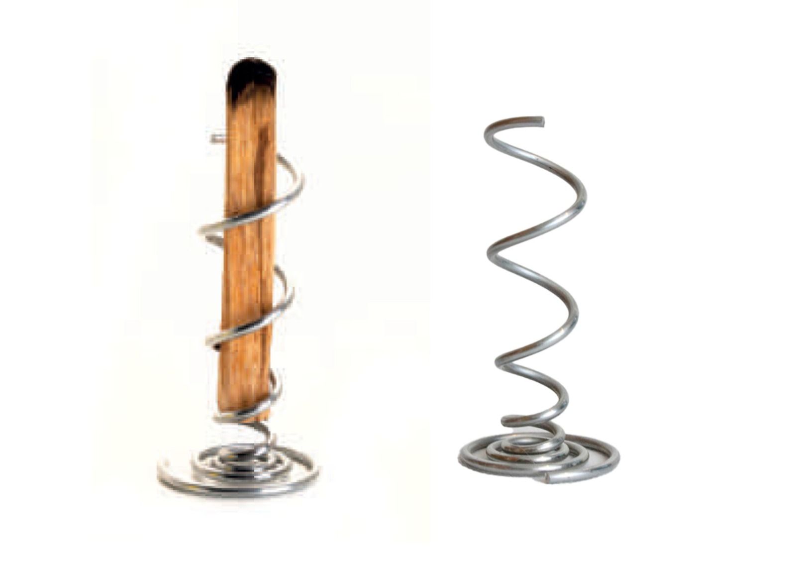 PORTA PALO SANTO SPIRALE IN FERRO ZINCATO DIAM. 3 CM