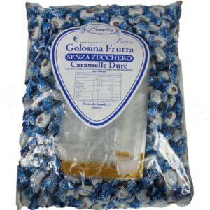 CARAMELLE ROSSELLA GOLOSINA SENZA ZUCCHERO CONFEZIONE DA 1 KG MORA