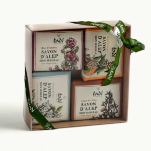 CONFEZIONE REGALO 4 SAPONETTE 100 GR