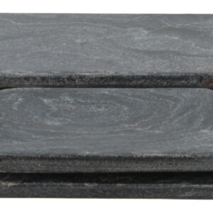 VASSOIO IN ARDESIA NERA 25X25 CM